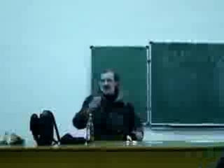 drunk teacher is giving a lecture.